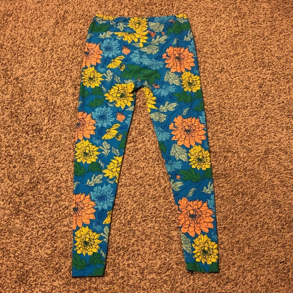 💐Flower Power! Tall n Curvy Lularoe Leggings - Picture 3 of 5